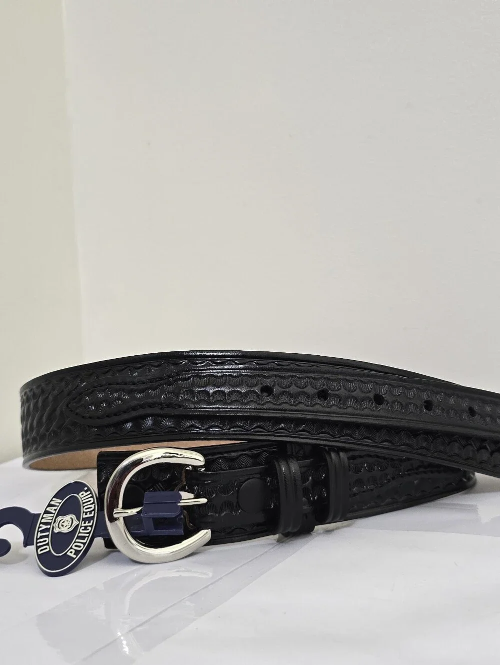 new DUTYMAN size 32 Full Grain Leather Basketweave Service Belt Law Security